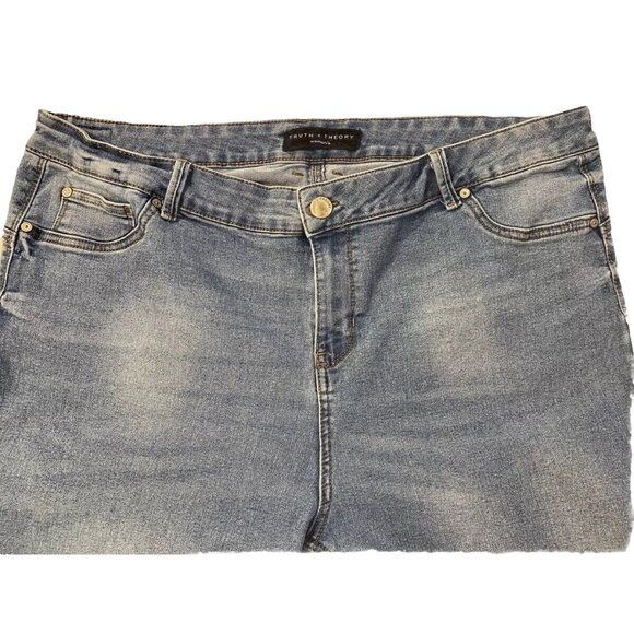 Truth and Theory Jeans Size 22 Womens regular Cotton Stretch distressed comfort - Picture 1 of 12